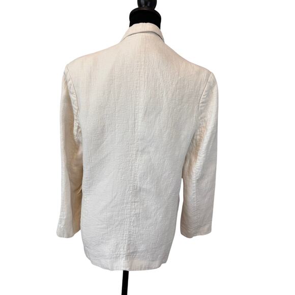 ANINE BING X RTR Women's Eggshell Quinn Oversized Linen Blazer Size XS - Picture 6 of 11